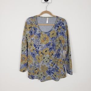 LulaRoe Women's Long Sleeve Lynnae Top Sz L